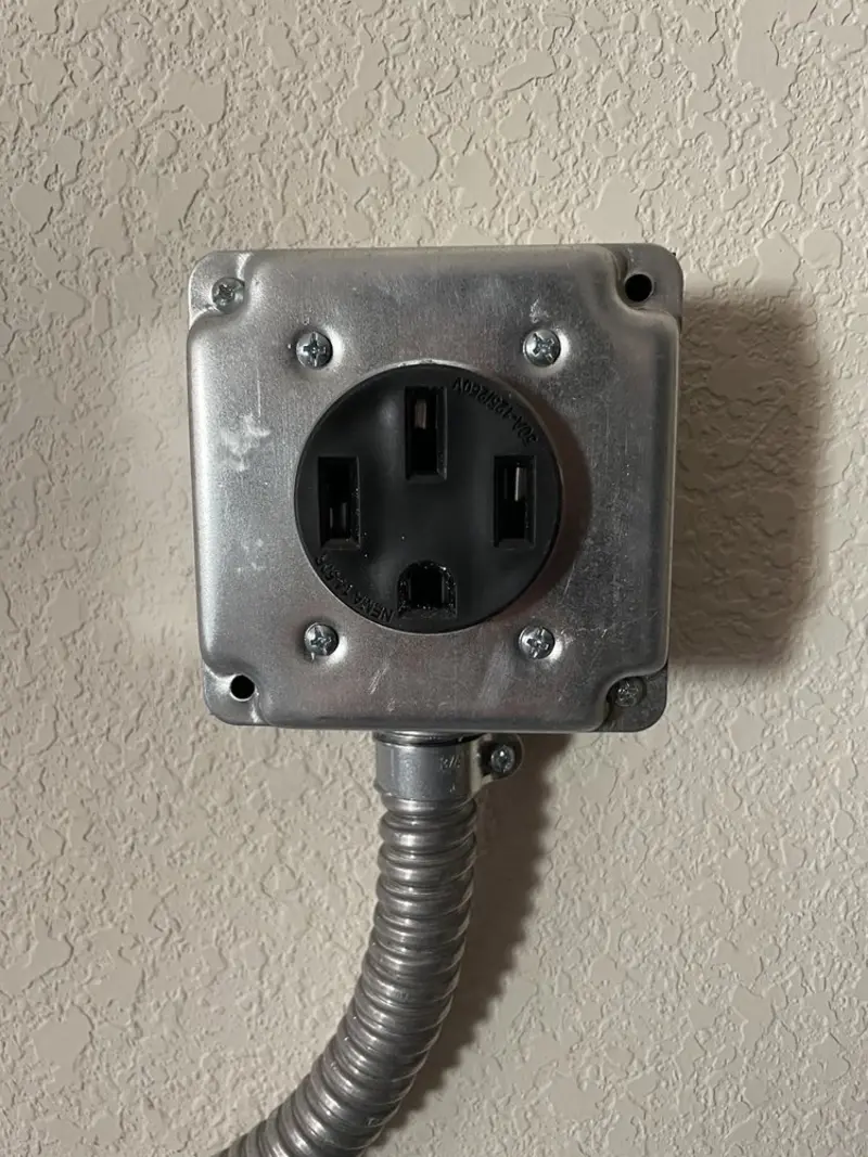 NEMA 14-50 outlet installed for Smart Home Electrical in Cannon